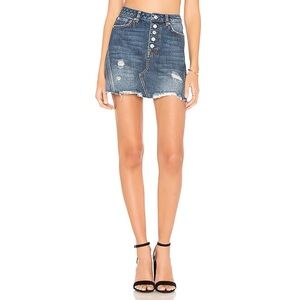 We The Free denim a line mini skirt